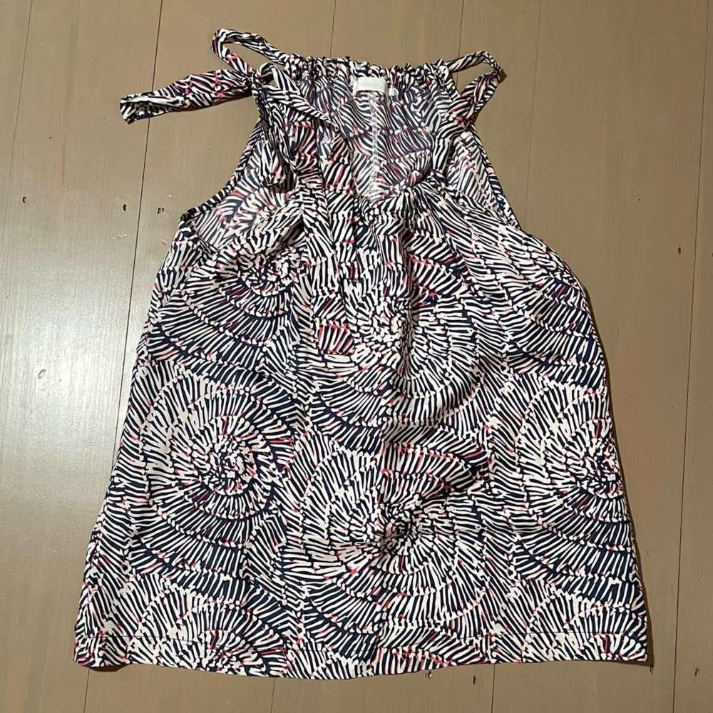 Abstract Patterned Sleeveless Top